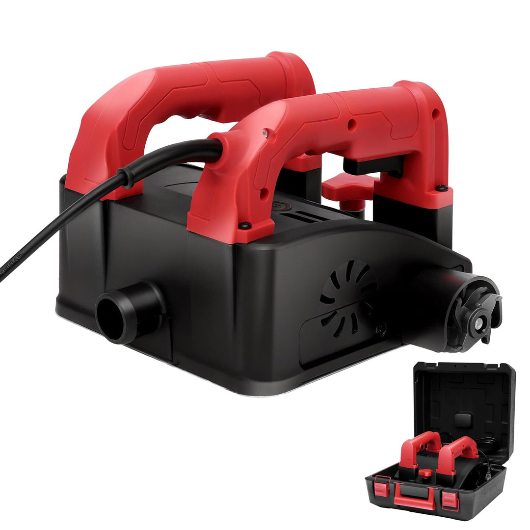 Elektrische Wandhobelmaschine 1200W, Betonfräse mit 1-4mm Hobeltiefe, 1000-4000U/min, 90° Seitenfräs