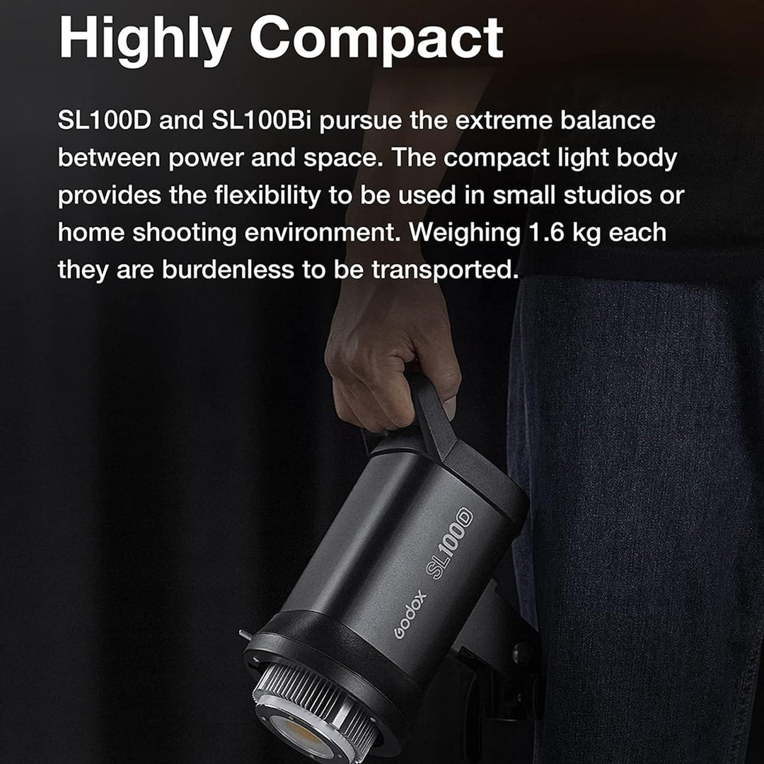 GODOX SL100D Kompakte LED-Videoleuchte Fotografie-Aufhelllicht 100W 5600K 8 Eingebaute FX-Beleuchtun