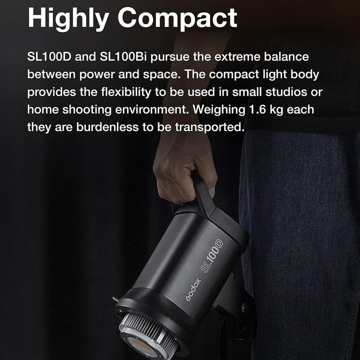 GODOX SL100D Kompakte LED-Videoleuchte Fotografie-Aufhelllicht 100W 5600K 8 Eingebaute FX-Beleuchtun