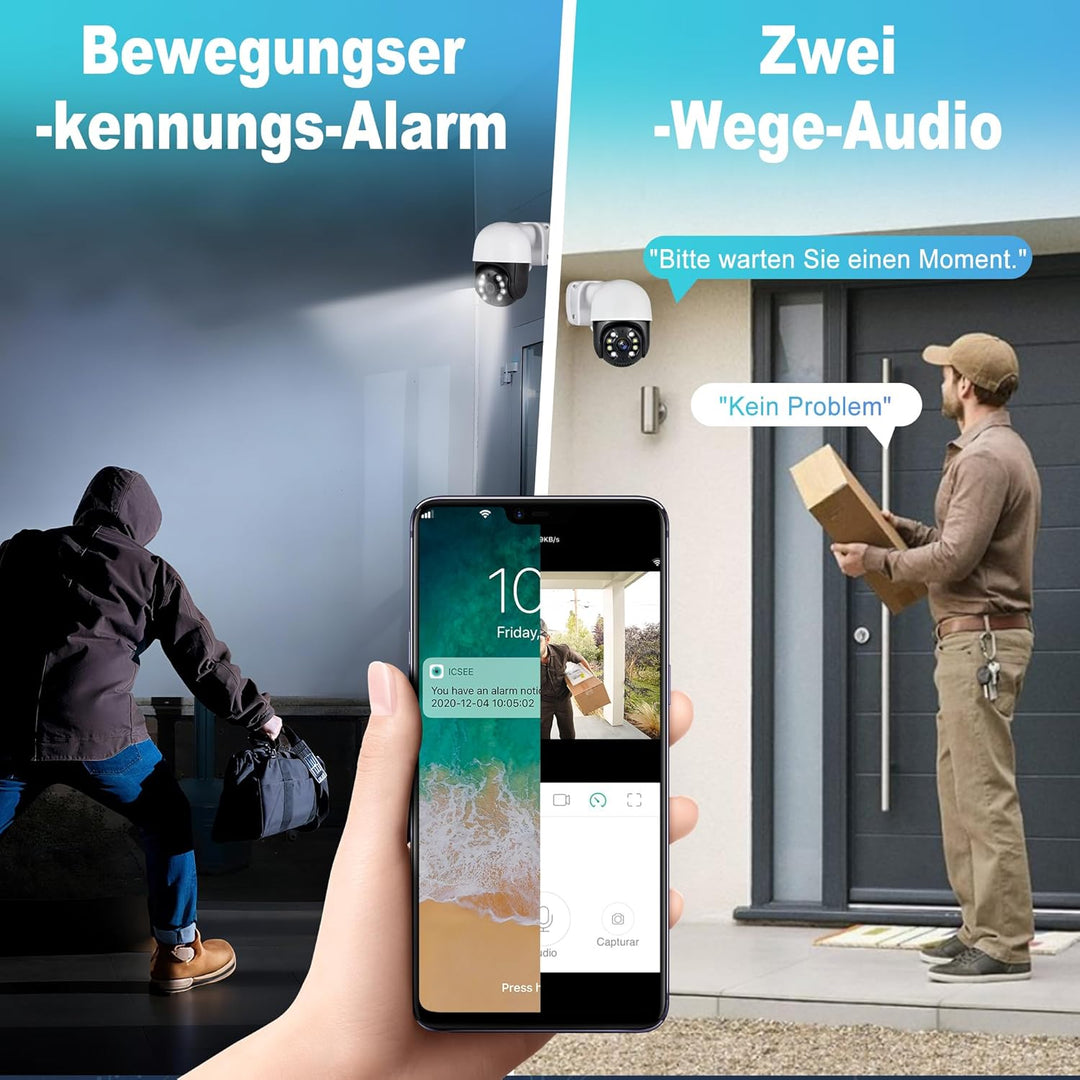 4K Überwachungskamera Aussen Set, 4CH POE mit 1TB HDD, Netzwerk Videorecorder für CCTV Kamerasystem