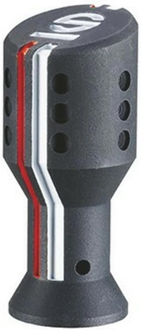 Sparco 03736AO Schaltknauf 'Settanta' , Schwarz + Aluminium/Weiss/Orange, Schwarz