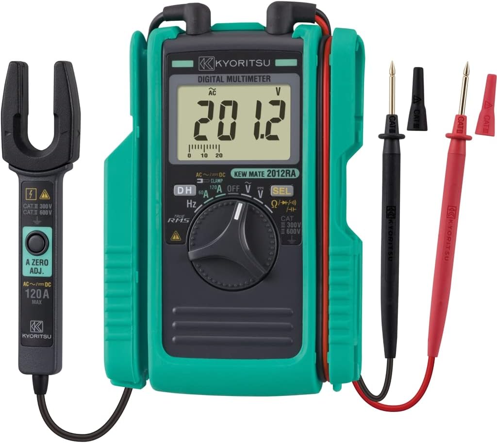 Kyoritsu KEW 2012R Digitales Multimeter mit Mini-Zange zur Messung von AC/DC-Spannungen, AC/DC-Strom
