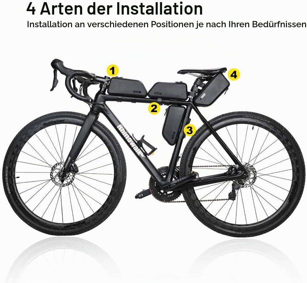 Fahrrad Oberrohrtasche Wasserdicht 1.5L Rahmentasche Hartschale Dreieckstasch für MTB Rennrad Gravel