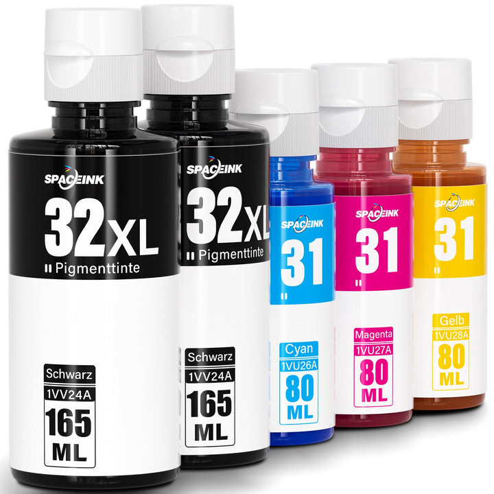 Druckertinte 31 32XL Kompatibel für HP Smart Tank Plus 555 Drucker, Tinte 31 32 XL für Smart Tank 51