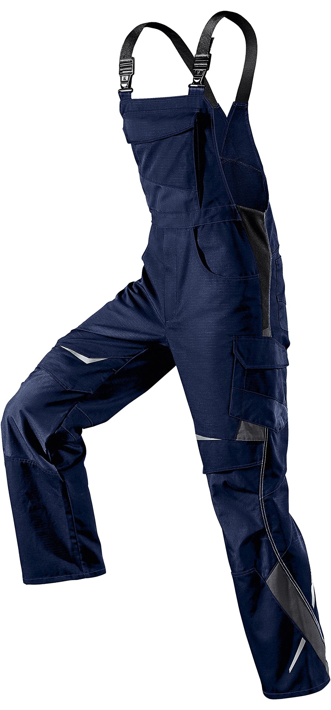 KÜBLER Workwear Unisex Latzhose Arbeitslatzhose Pulsschlag, dunkelblau/anthrazit