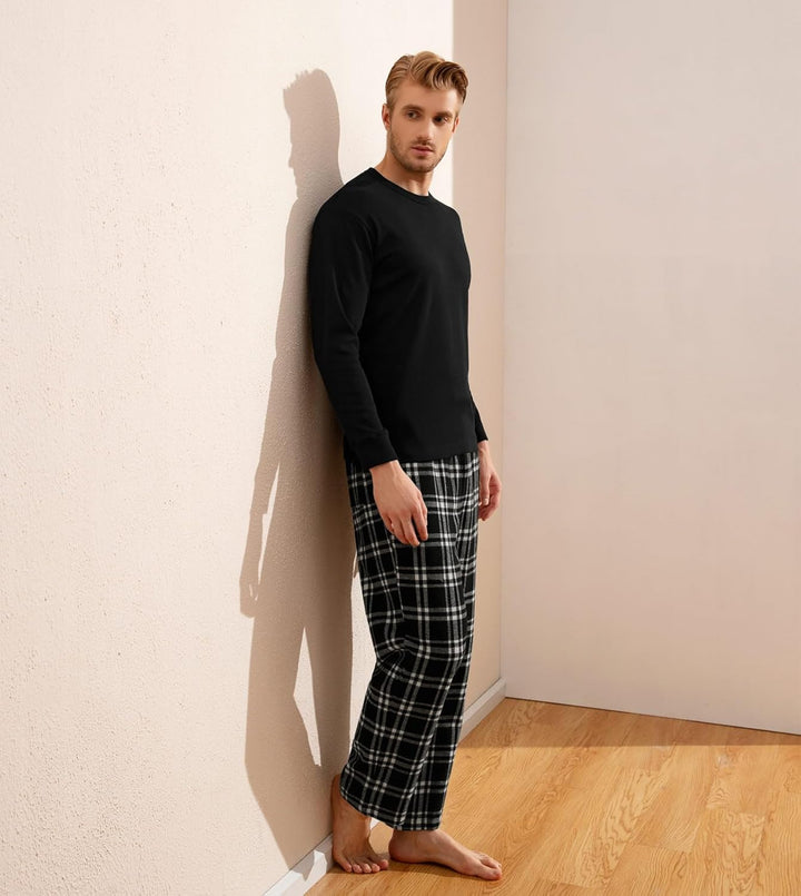 LAPASA Herren Pyjama-Set Schlafanzugset (Extra Warm Flecce Set M129, Wärmer Flanell Set M95, Warm Fl
