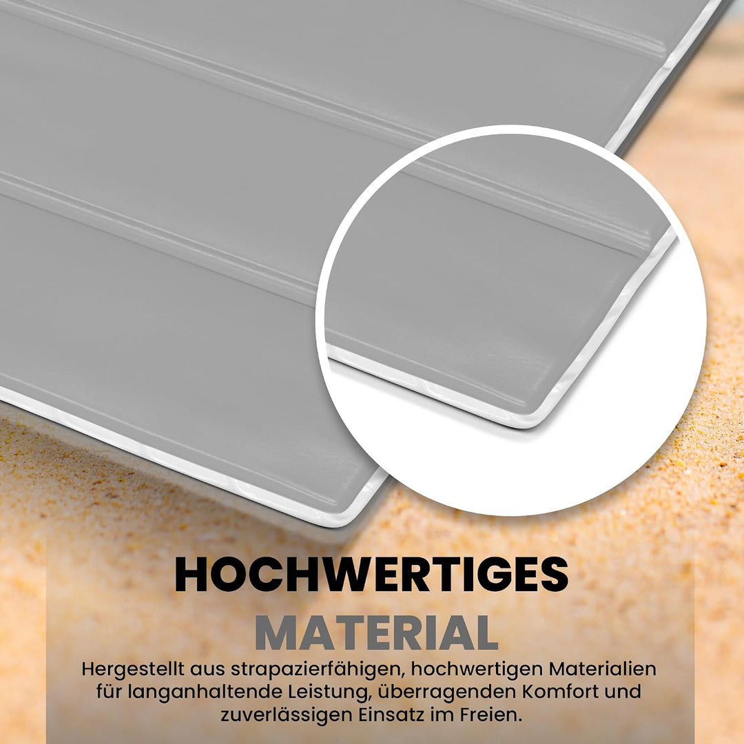StarK Strandmatte klappbar leicht 190×60 cm gepolstert für Strand &amp; Garten | Kompakt faltbar, wasser