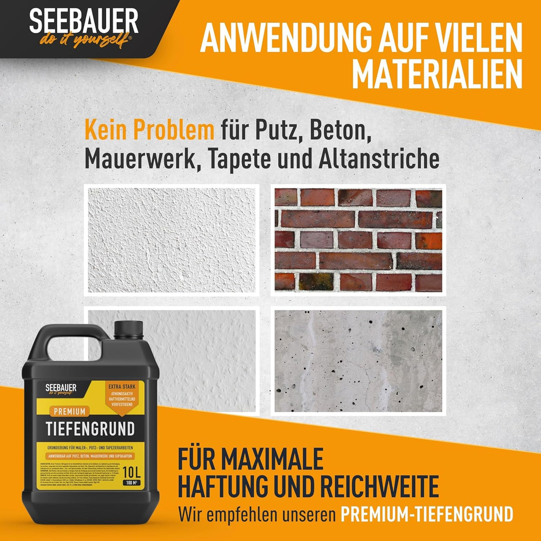 SEEBAUER diy® Wandfarbe Rot für Innen (No. 326 Cherry Kiss 5,0 Liter) Edelmatte Rottöne hohe Deckkra