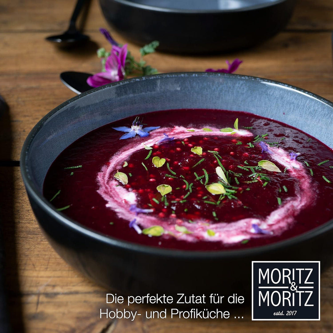 Moritz & Moritz VIDA 6er Suppen Teller Set Blau - Suppenteller für 6 Personen - Porzellan spülmaschi