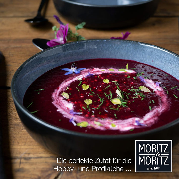 Moritz & Moritz VIDA 6er Suppen Teller Set Blau - Suppenteller für 6 Personen - Porzellan spülmaschi