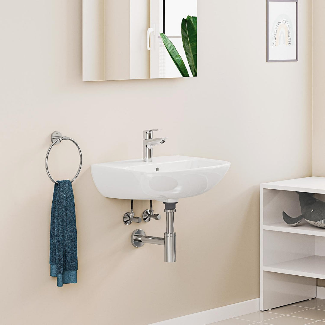 GROHE StartEdge - Einhand-Waschtischarmatur (wassersparend, langlebige Oberfläche, S Size), chrom, 2