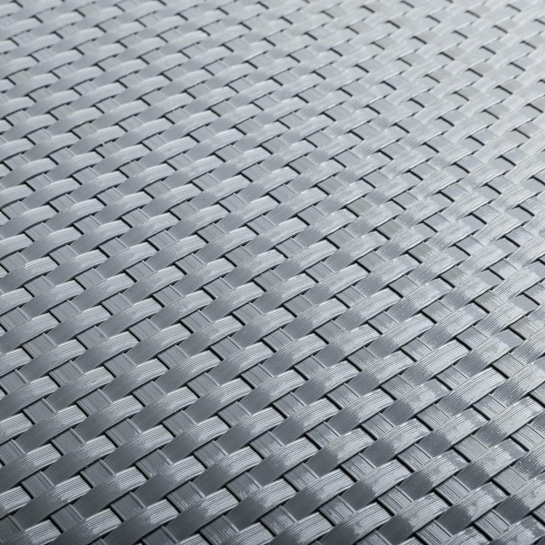 NYVI Polyrattan Balkon Sichtschutz Privafence 100x300 cm Hellgrau - Balkonbespannung mit Metallösen