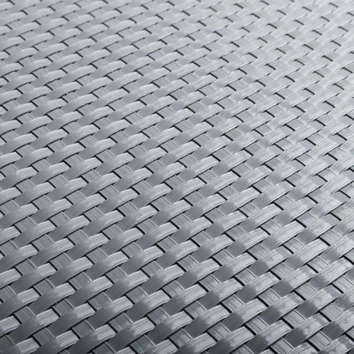 NYVI Polyrattan Balkon Sichtschutz Privafence 100x300 cm Hellgrau - Balkonbespannung mit Metallösen
