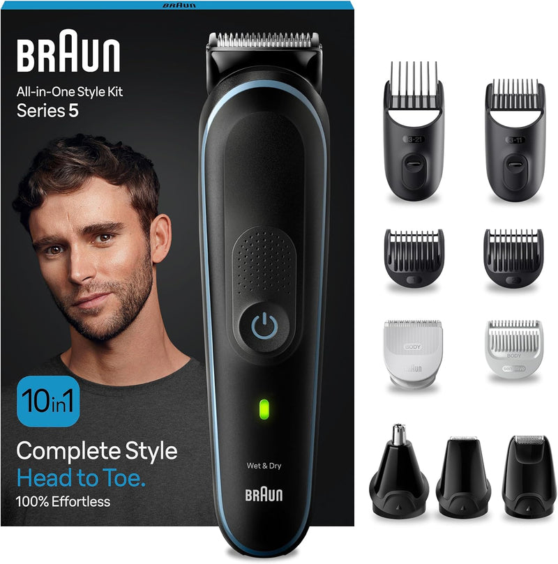 Braun All-In-One Bartpflege Bodygroomer Set, Barttrimmer / Bartschneider, Trimmer/Haarschneider Herr