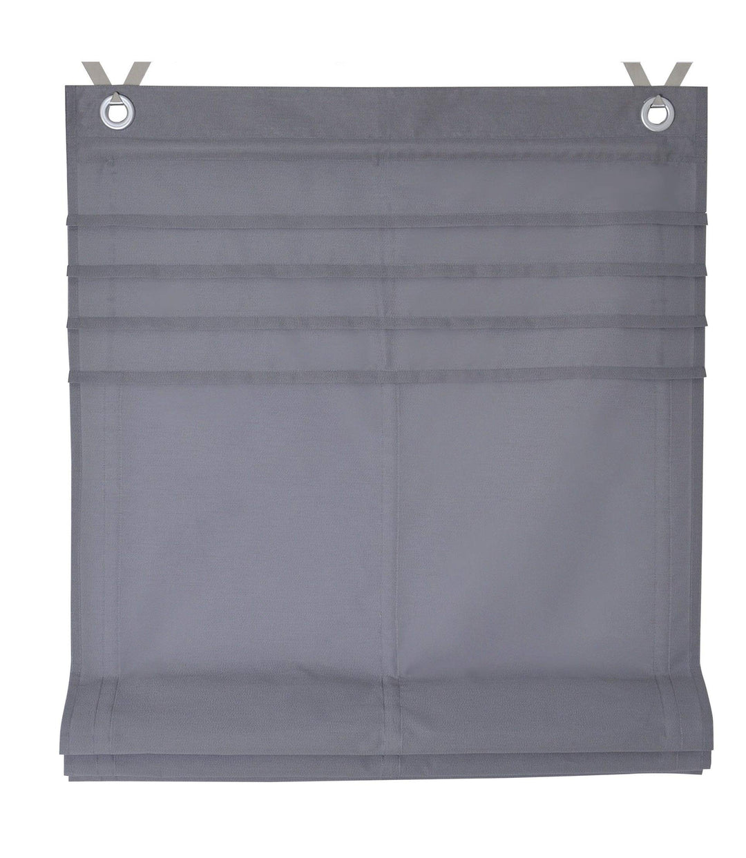 Deco4Me Raffrollo Ösenrollo Hakenrollo 100x140 grau Classic ohne Bohren Vorhang Gardine 100 x 140 Gr