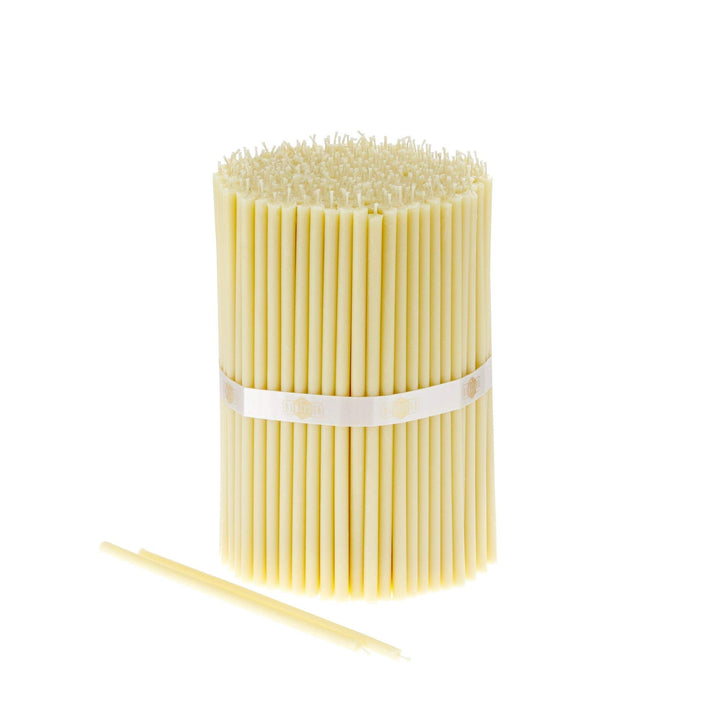 Danilovo 50 Stück Weiss Bienenwachs Kerzen - Orthodoxe Kerzen für Gebet, Rituals, Tischdeko Hochzeit