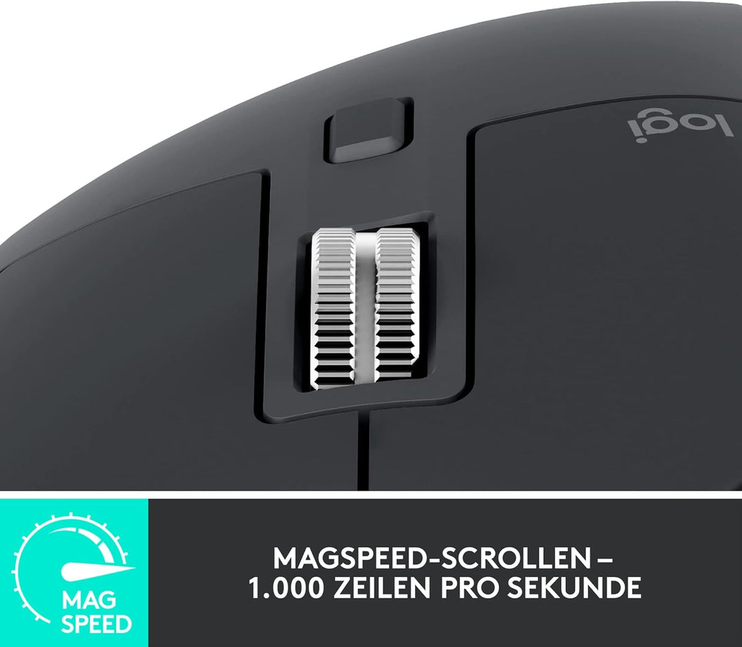 Logitech MX Master 3S - Wireless Performance Mouse, Ultra Fast Scrolling, Ergonomic, 8K DPI + De'Lon