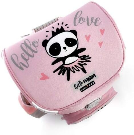 SCOOLSTAR Panda Schulranzen Mädchen 1 Klasse Tornister Schulrucksack Schultasche Set 3 teilig inkl.