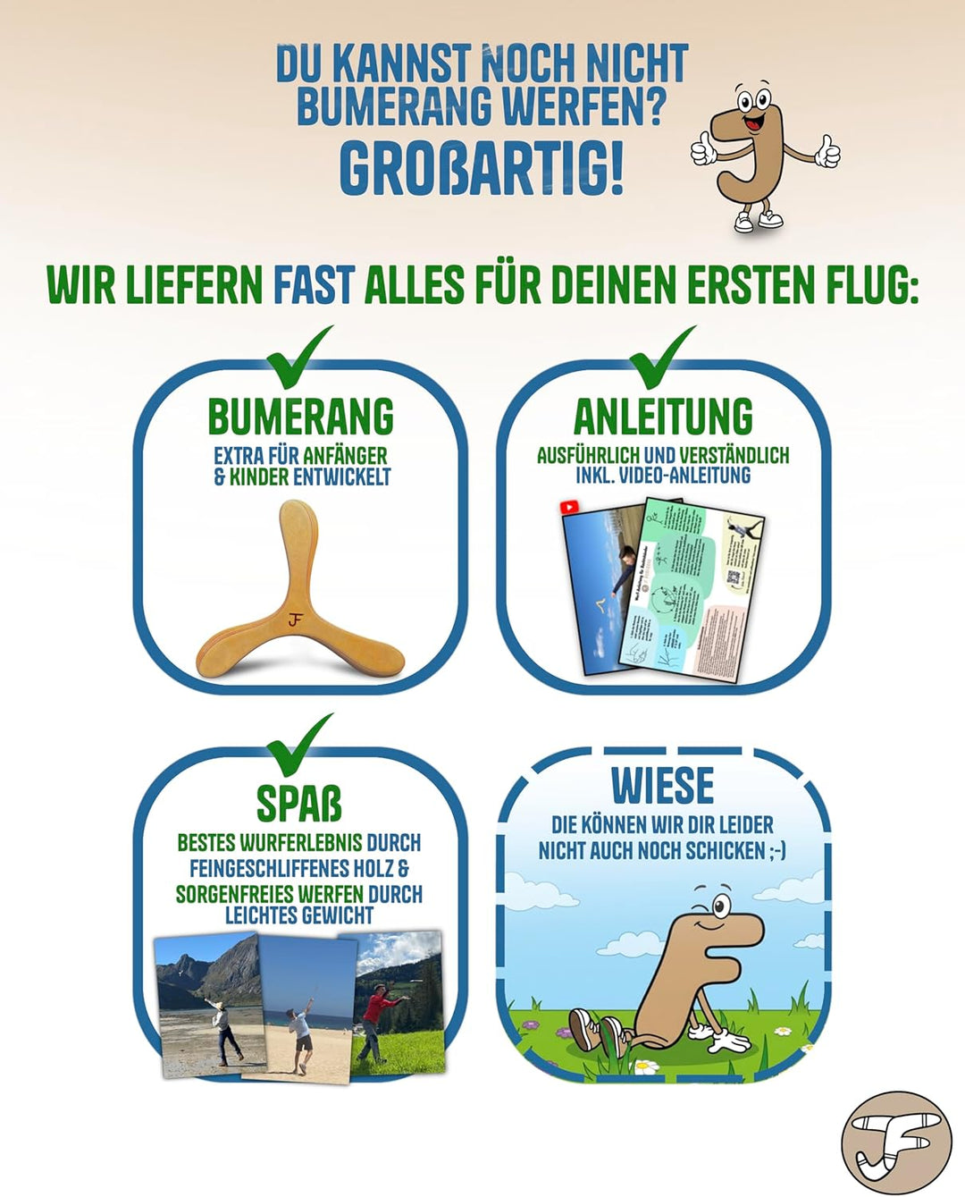 ANFÄNGERSET - Handgemacht - Boomerang MÜNCHEN, LONDON & Beutel - Nachhaltig - Einzigartiges Geschenk