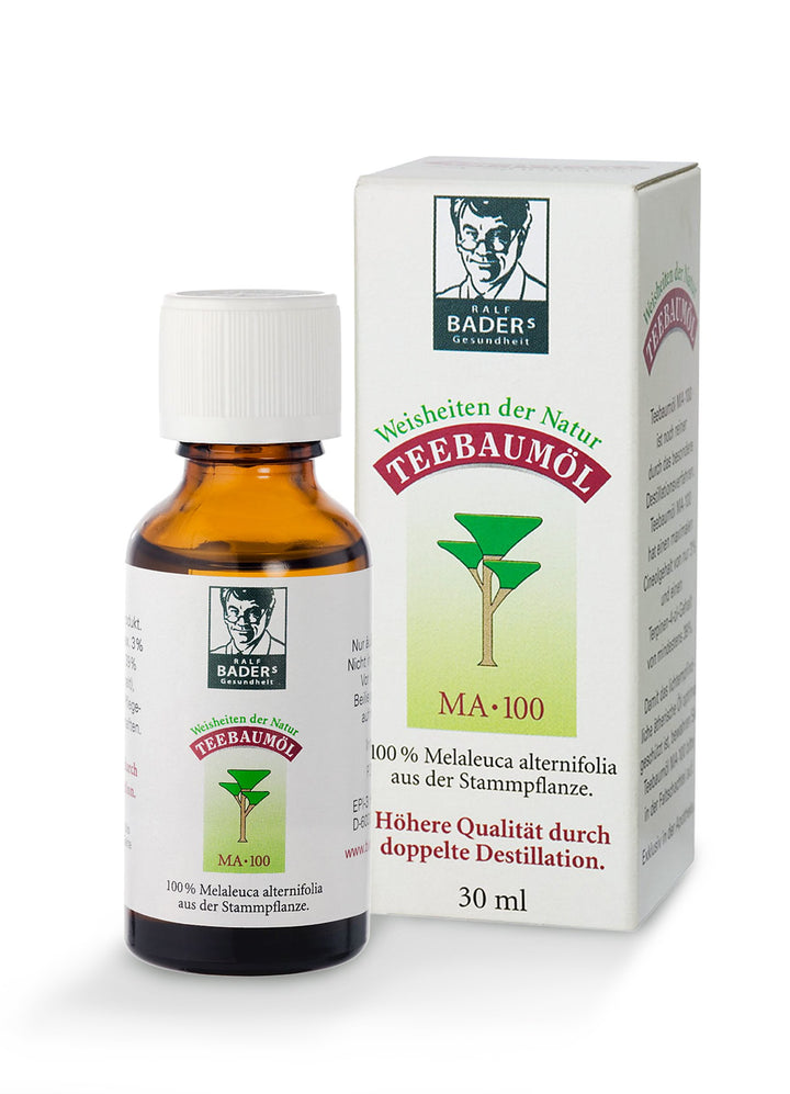 BADERs Teebaumöl. Der Klassiker aus der Apotheke. Doppelt destilliert. Desinfizierend. 100% australi