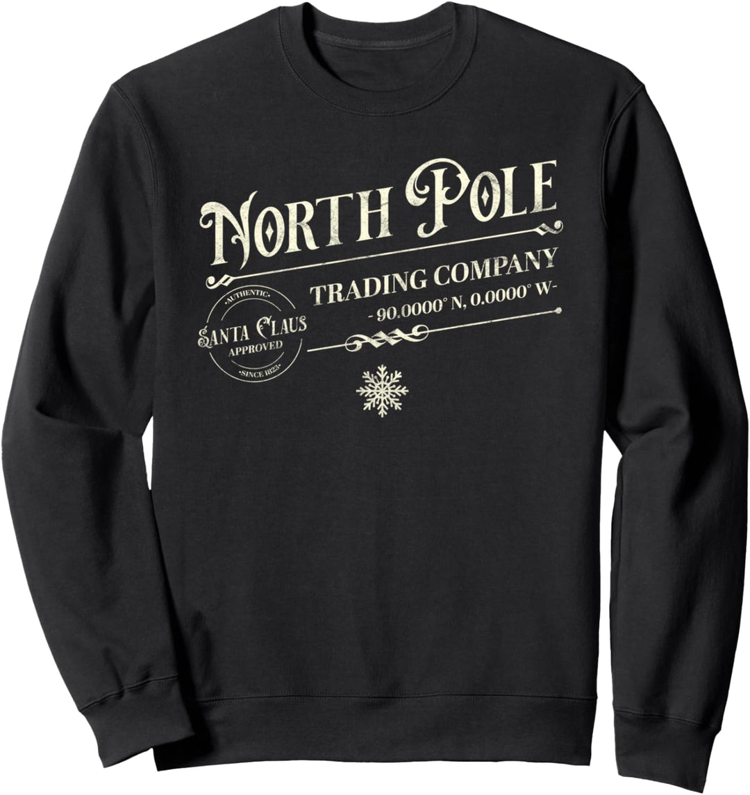 Christmas Gift North Pole Vintage Santa Claus Weihnachten Sweatshirt
