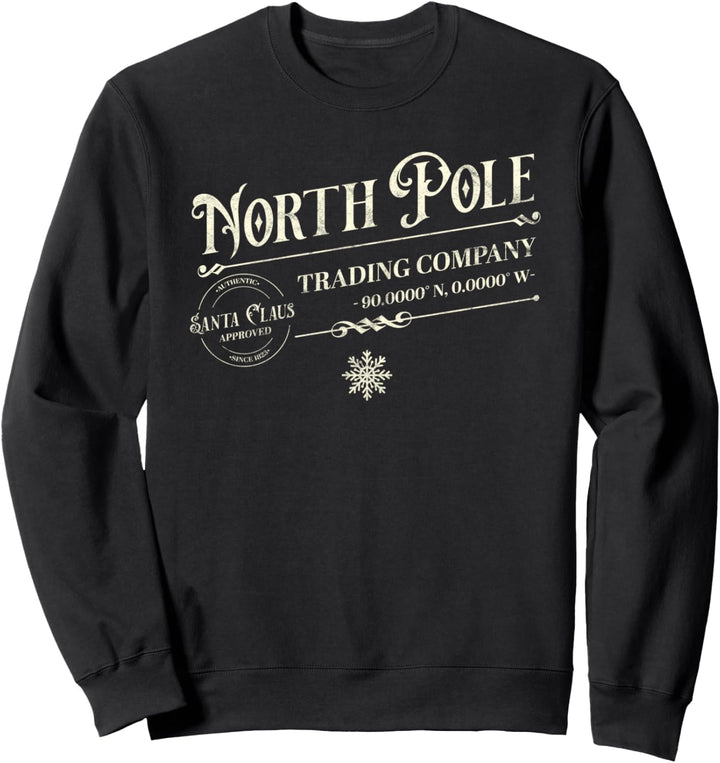 Christmas Gift North Pole Vintage Santa Claus Weihnachten Sweatshirt
