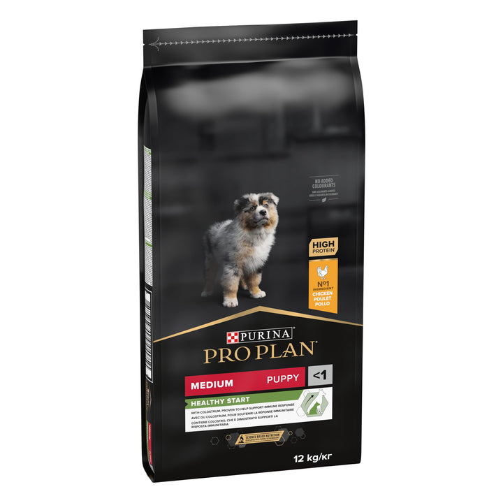 Pro Plan PURINA PRO PLAN Medium Puppy Healthy Start, Welpenfutter trocken, reich an Huhn, 1er Pack (