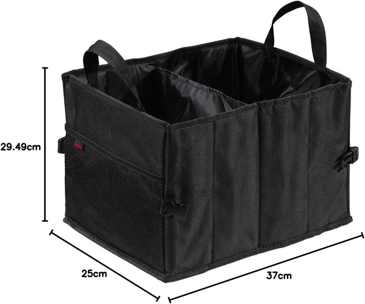 Hama Auto-Kofferraumtasche mit Klettbefestigung, faltbar, klein (37 x 29 x 25 cm) schwarz, klein