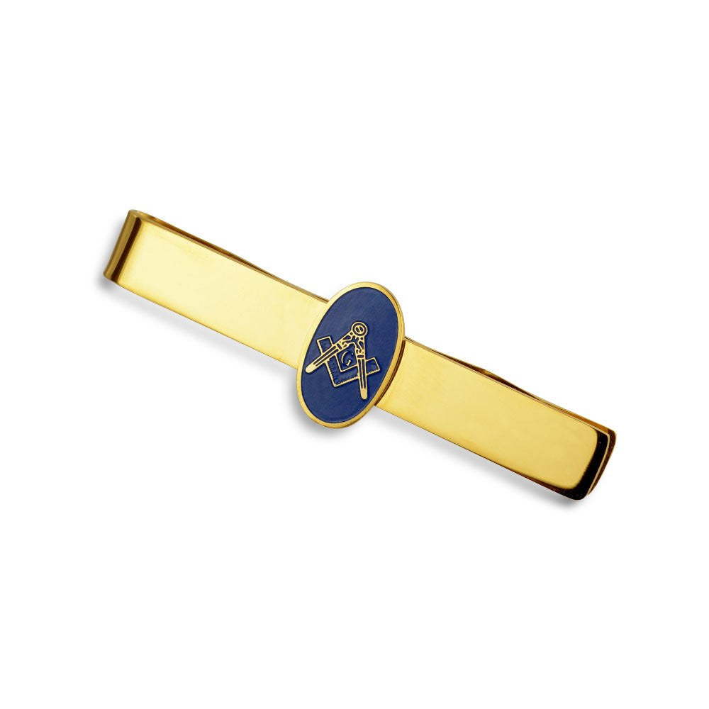 Slender Dünne Symbol Message Blue Square Kompass Freimaurer Insignien Freimaurer Krawatte Clip Bar K