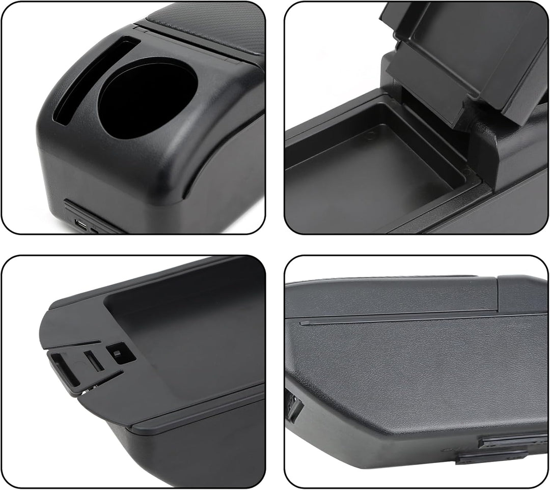 YJYWZH Compatible with Seat Ibiza 6j Armlehnen Ibiza 4 IV 2008-2016 Leder Armlehne Auto Mittelkonsol