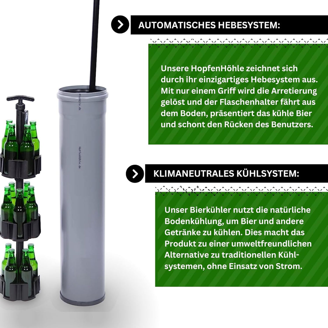 Hopfenhöhle Lift - Das Original! I Automatisches Hebesystem I Flexible Kapazität für bis zu 15 Geträ