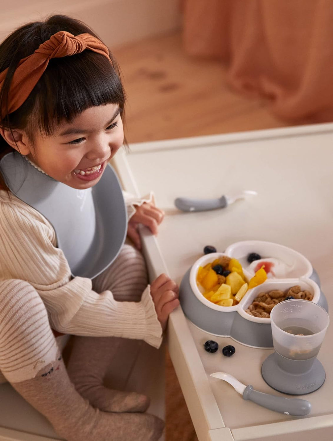 BabyBjörn Kindergeschirr, 8-teilig, Grau, Grau