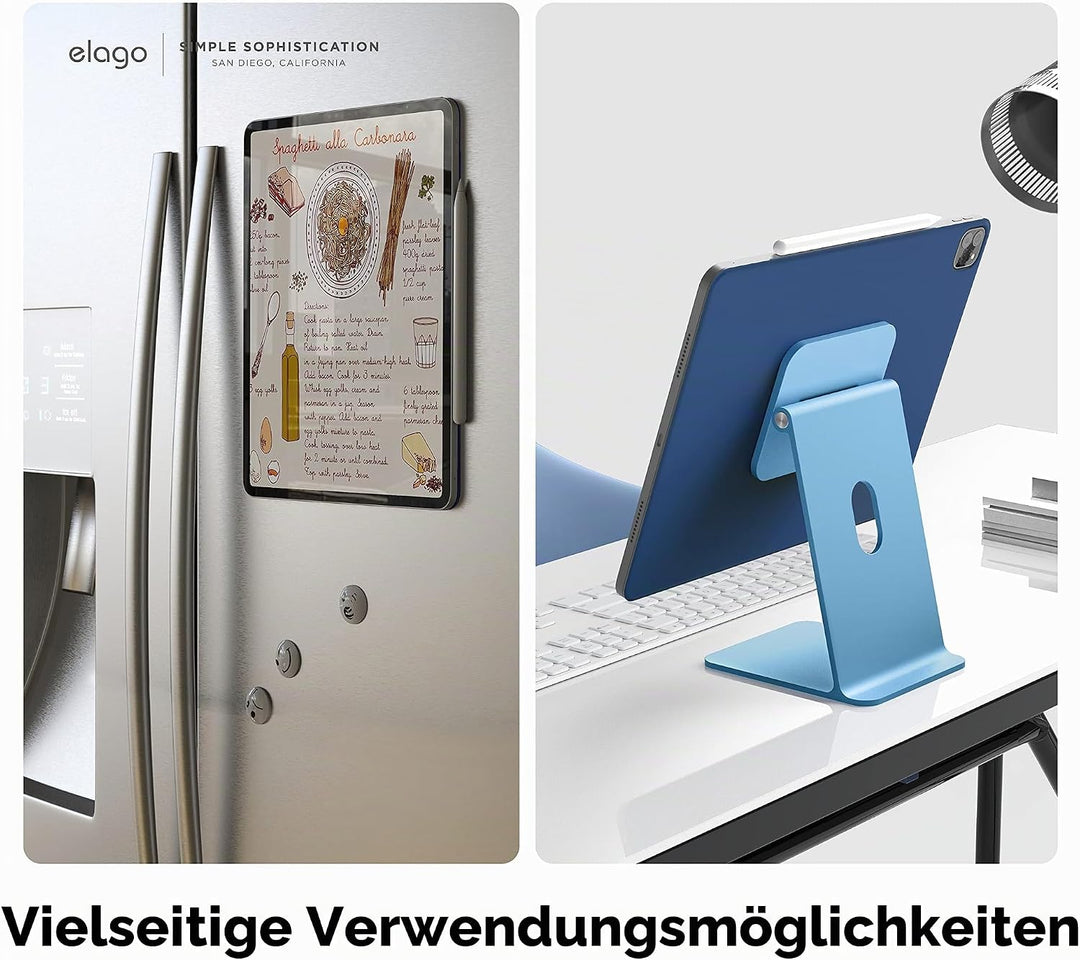 elago Magnetisches Folio Hülle Kompatibel mit iPad Pro 12.9" 6., 5., 4. Gen - Rückwand kann an Metal