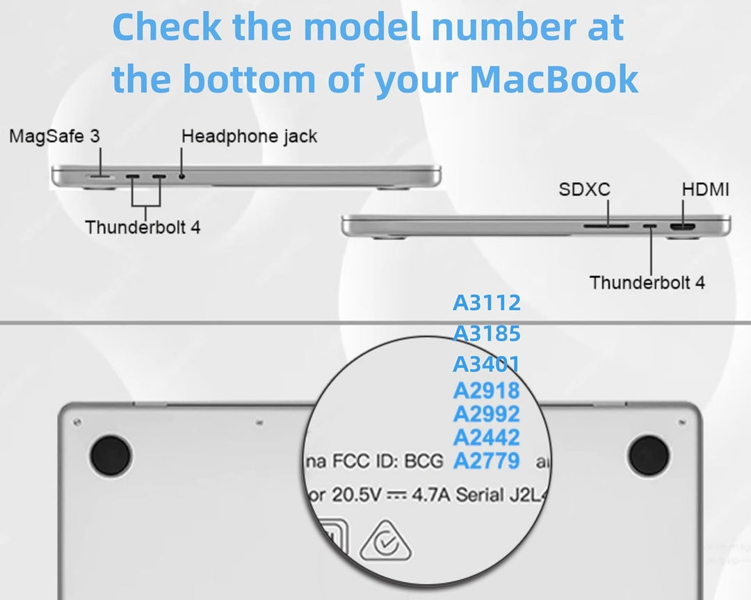 TYTX Kompatibel mit MacBook Pro 14 Hülle Zoll Leder Case 2021 A2442 M1 Pro/M1 Max, Laptop-Hülle Foli