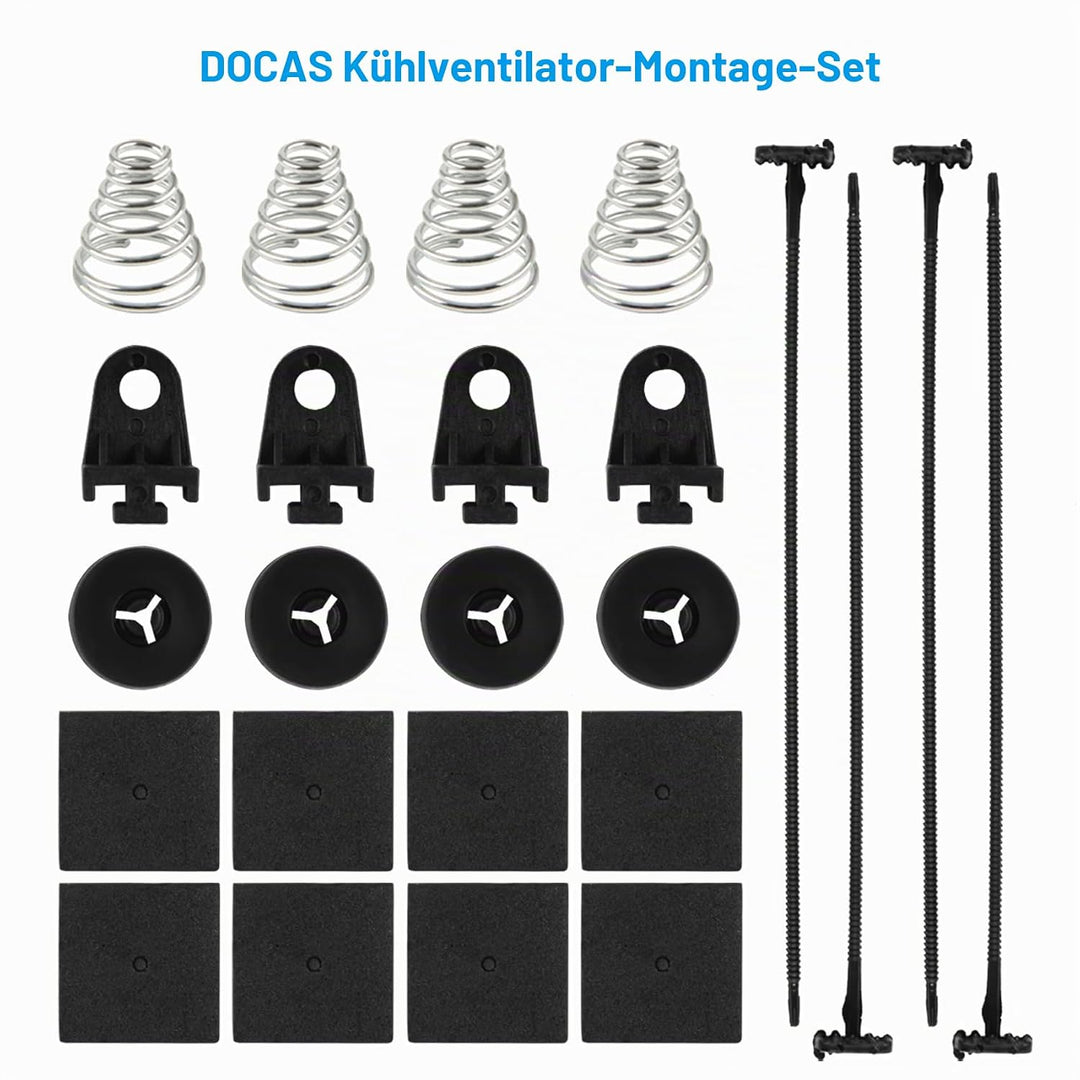 DOCAS 12 Zoll 12V 80W Universal Auto Kühlerlüfter Kühlgebläse, Auto Elektrischer Lüfter Motorlüfter