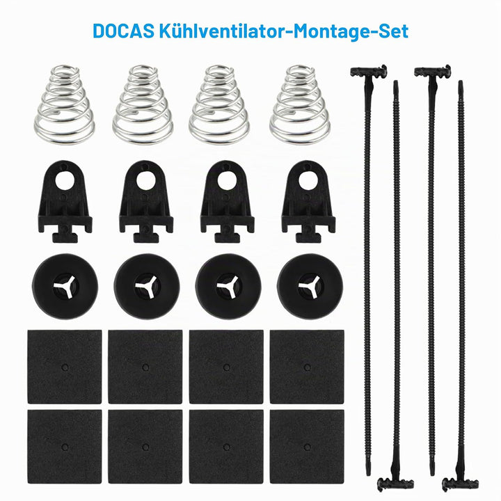 DOCAS 12 Zoll 12V 80W Universal Auto Kühlerlüfter Kühlgebläse, Auto Elektrischer Lüfter Motorlüfter
