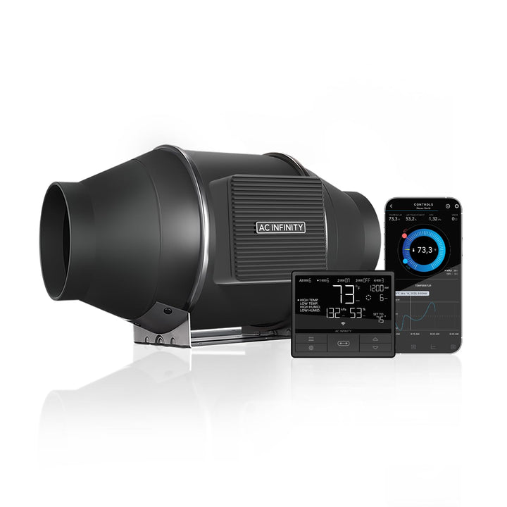 AC Infinity CLOUDLINE T4, Quiet 4” Inline Duct Fan with Thermostat Speed Control - Ventilation Fan E