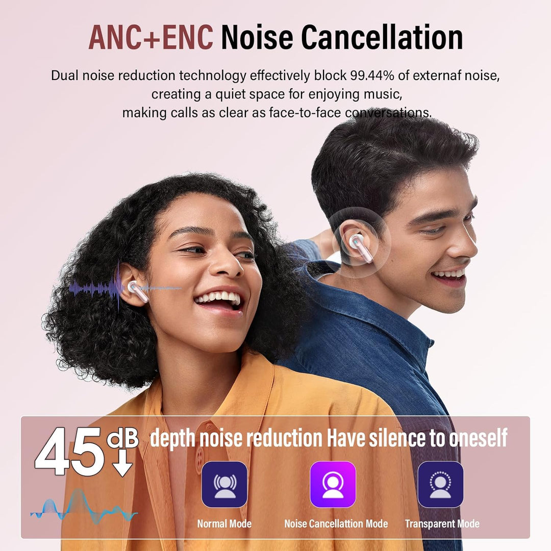 Touchscreen Bluetooth Kopfhörer, 2026 In Ear Kopfhörer Kabellos Bluetooth 5.4 mit ANC+ENC Noise Canc