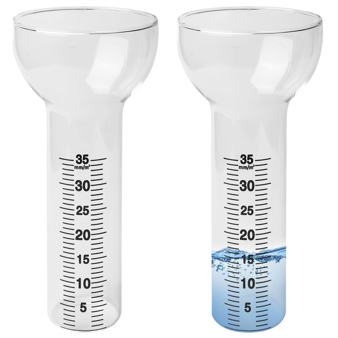 2 Stücke Regenmesser Frostsicher, 35mm Ersatzglas Regenmesser Frostsicher Taschenlampe Niederschlags