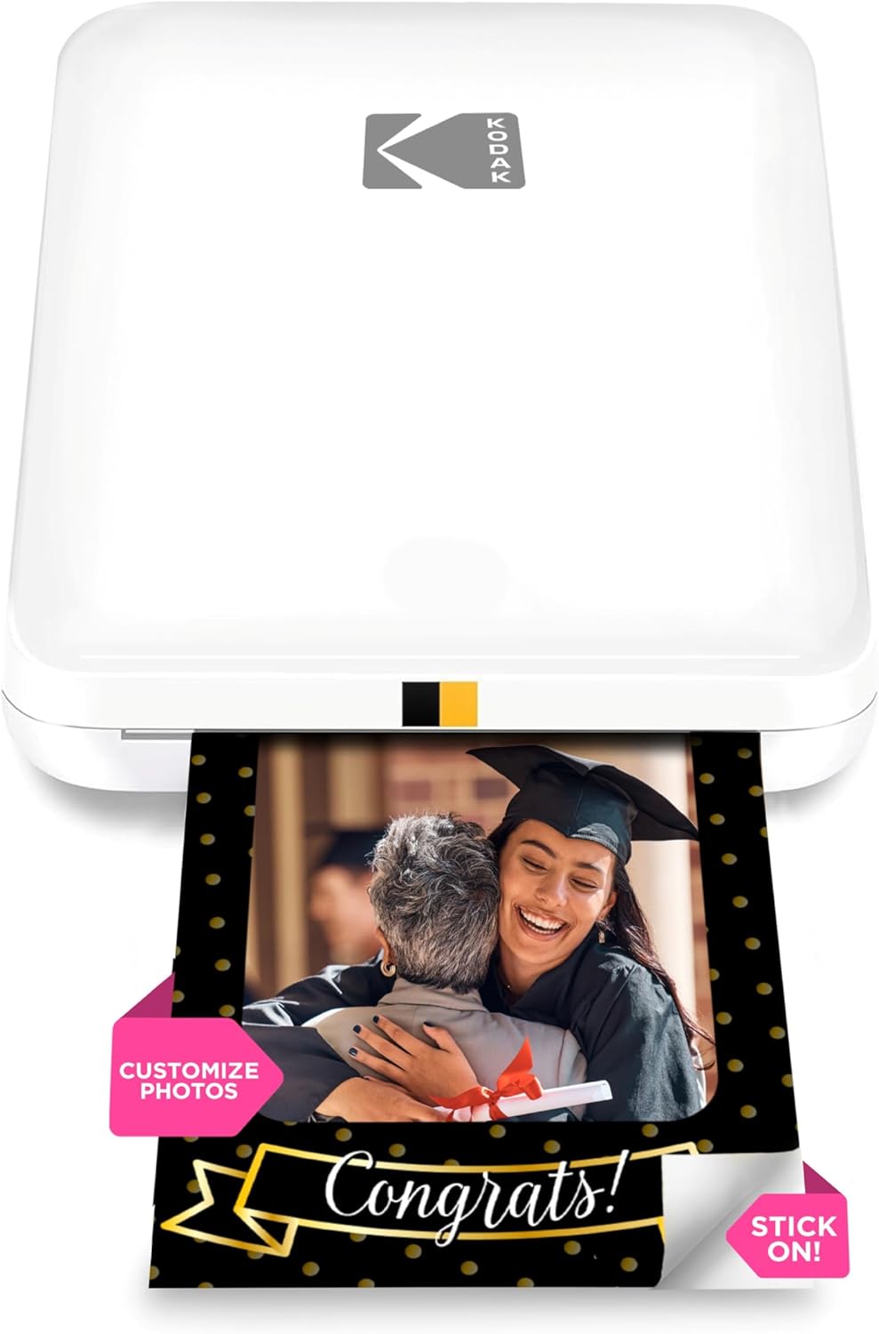 KODAK Step Slim Sofort-Smartphone-Fotodrucker - Tragbarer schlanker Farb-Mobilfotodrucker - Zink 2x3