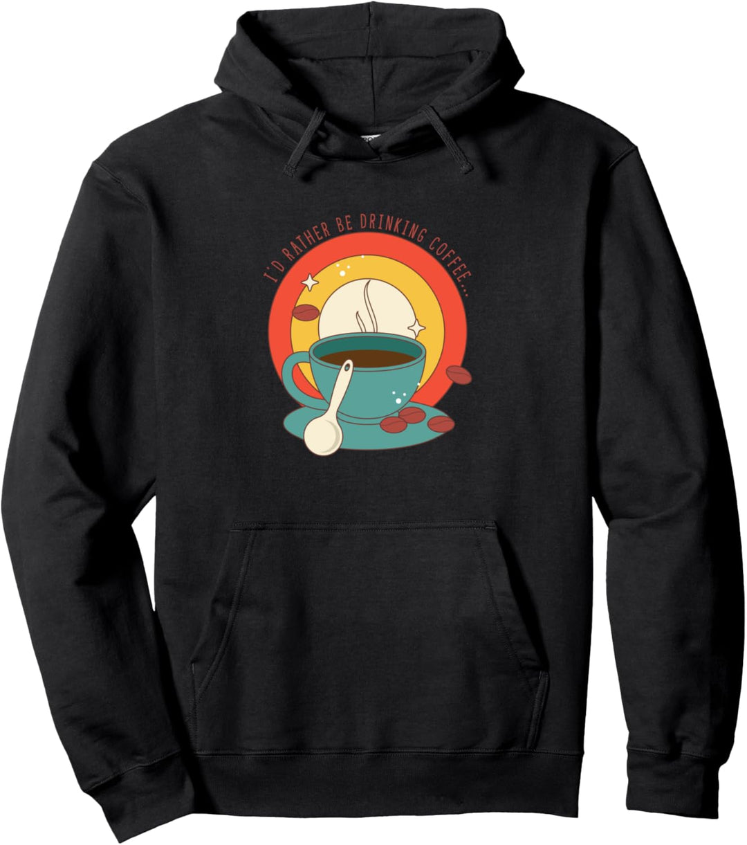Kaffee Ironisches Zitat Koffein Montag Büro Barista Pullover Hoodie
