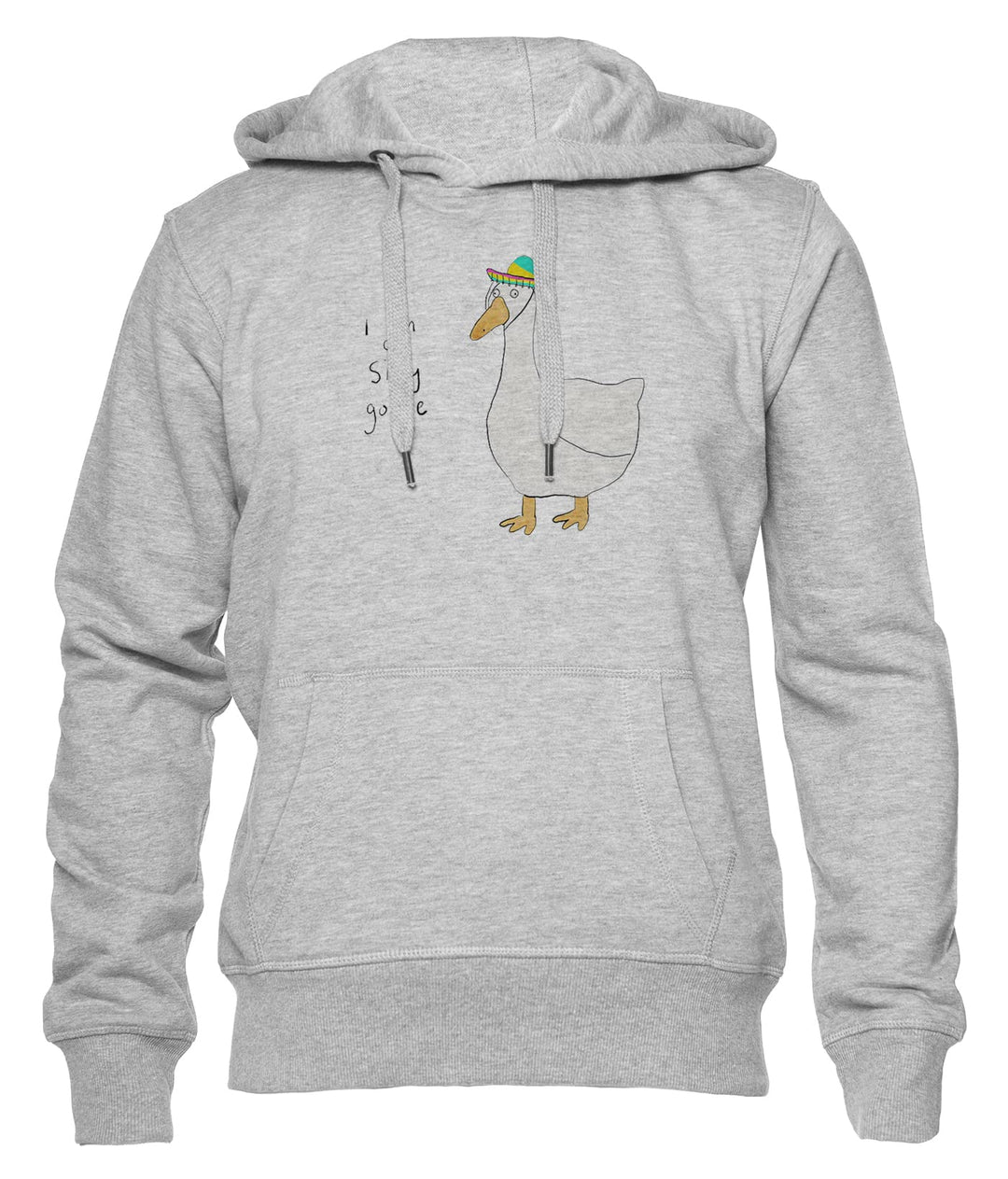 I Am A Silly Goose Unisex Hoodie Herren Damen Grau Lange Ärmel Kapuzenpulli Men's Women's Grey