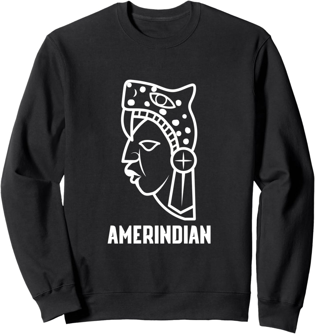 Maya Aztec Azteken Mexiko Kultur Maske Inka Krieger Sweatshirt