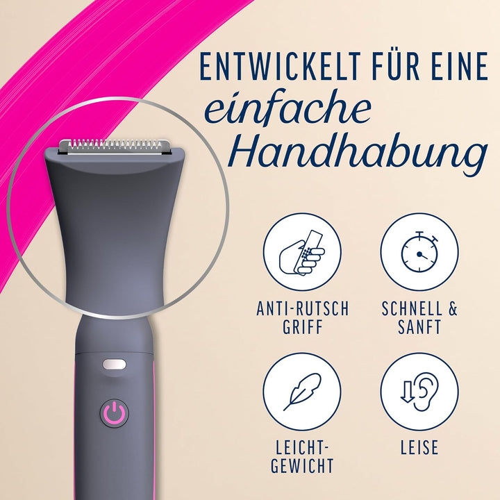 Veet Expert Intimate All-In-One Trimmer - Damen Haartrimmer & Intimrasierer für Gesicht, Augenbrauen