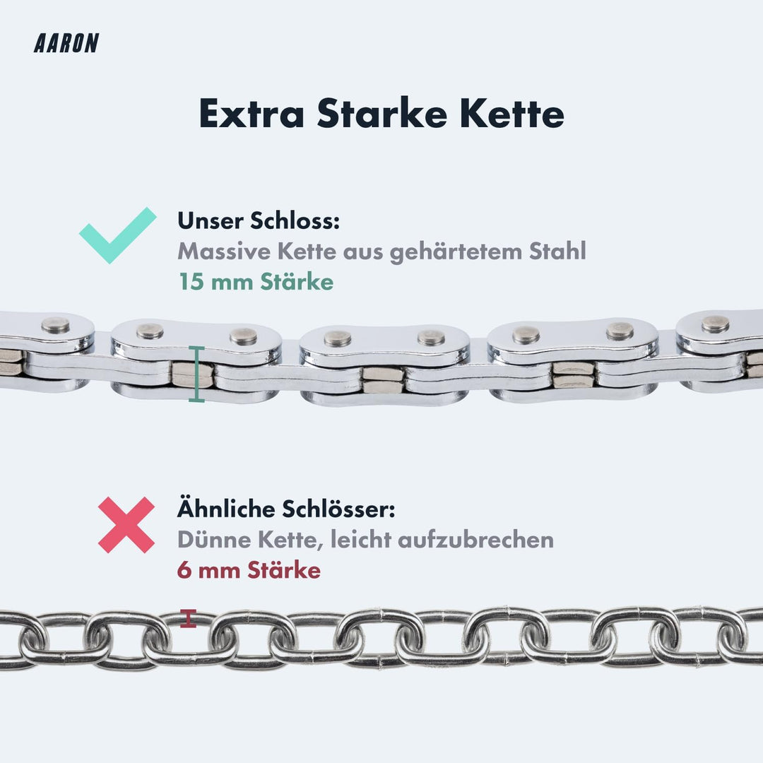 AARON E-Scooter Schloss - Handschellenschloss - Hochsicherheits-Design - Flexibles Fahrradschloss mi