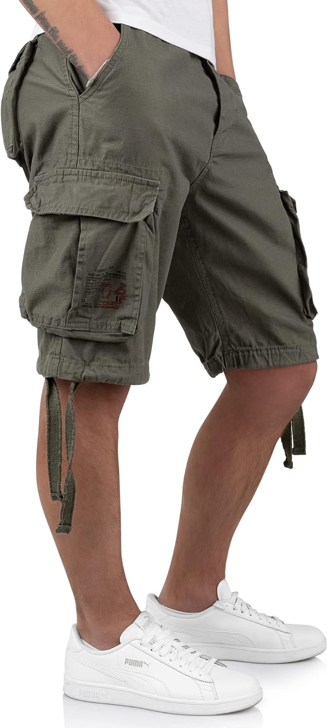 Surplus Raw Vintage Airborne Herren Cargo Shorts S Oliv, S Oliv