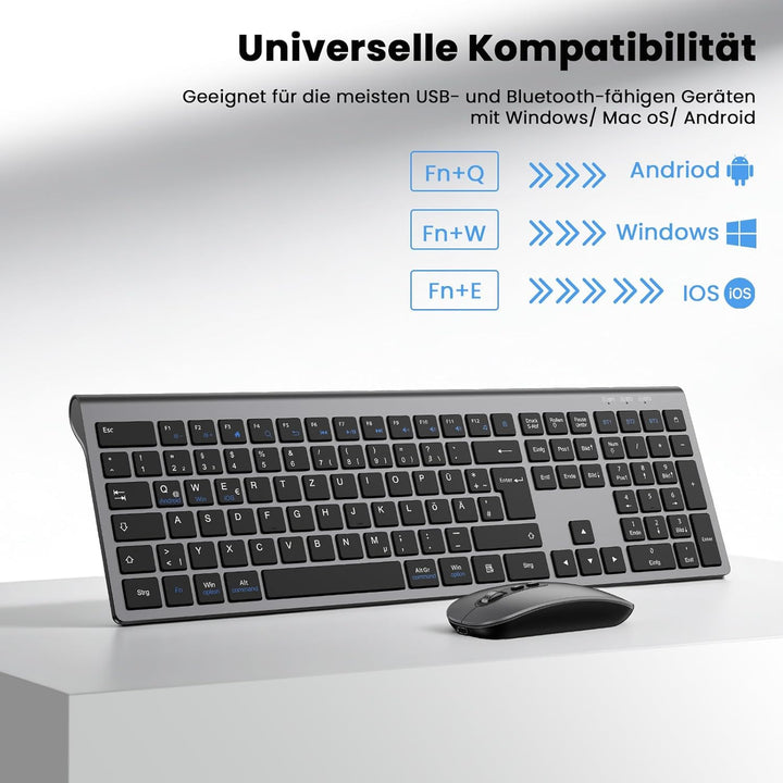 cimetech Bluetooth Tastatur Maus Set Kabellos für MacBook Air/MacBook Pro/iMac/iMac Pro/Mac, Bluetoo