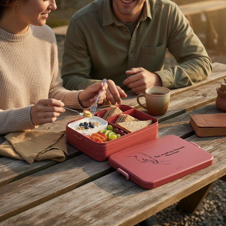 MEPAL Brotdose Spülmaschinenfest Outdoor, Lunchbox mit Einsatz für perfekte Ordnung, Mikrowellengeei