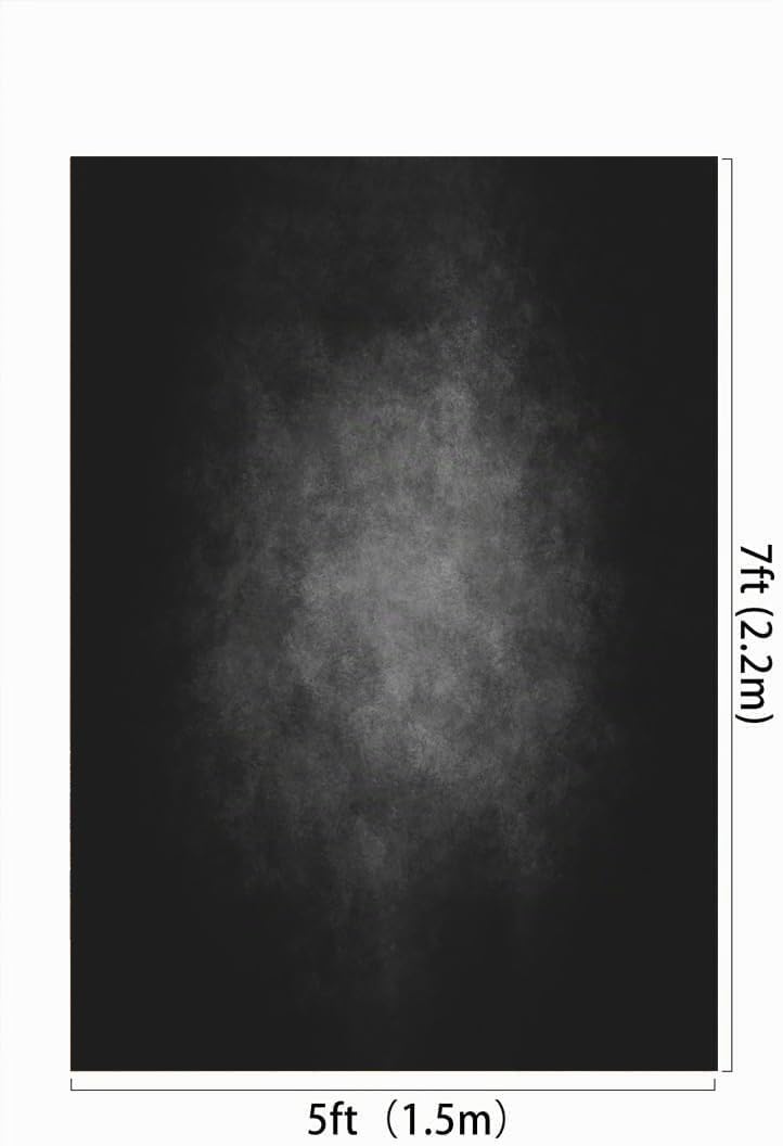 Kate Hintergrund Fotostudio Grau 1,5x2,2m Backdrop Schwarzer Hintergrund Retro Feste Schwarze Fotohi