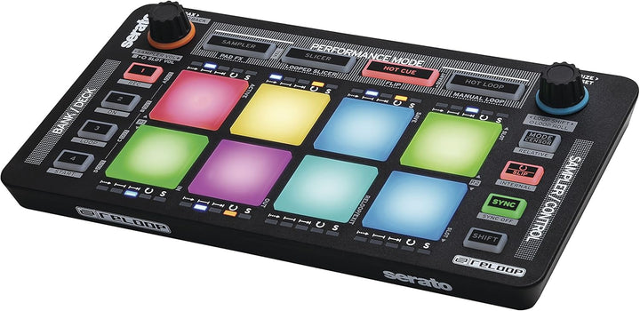 Reloop Neon – Add-On USB DJ Controller mit anschlagdynamischen RGB-Performance-Drumpads, Plug and Pl